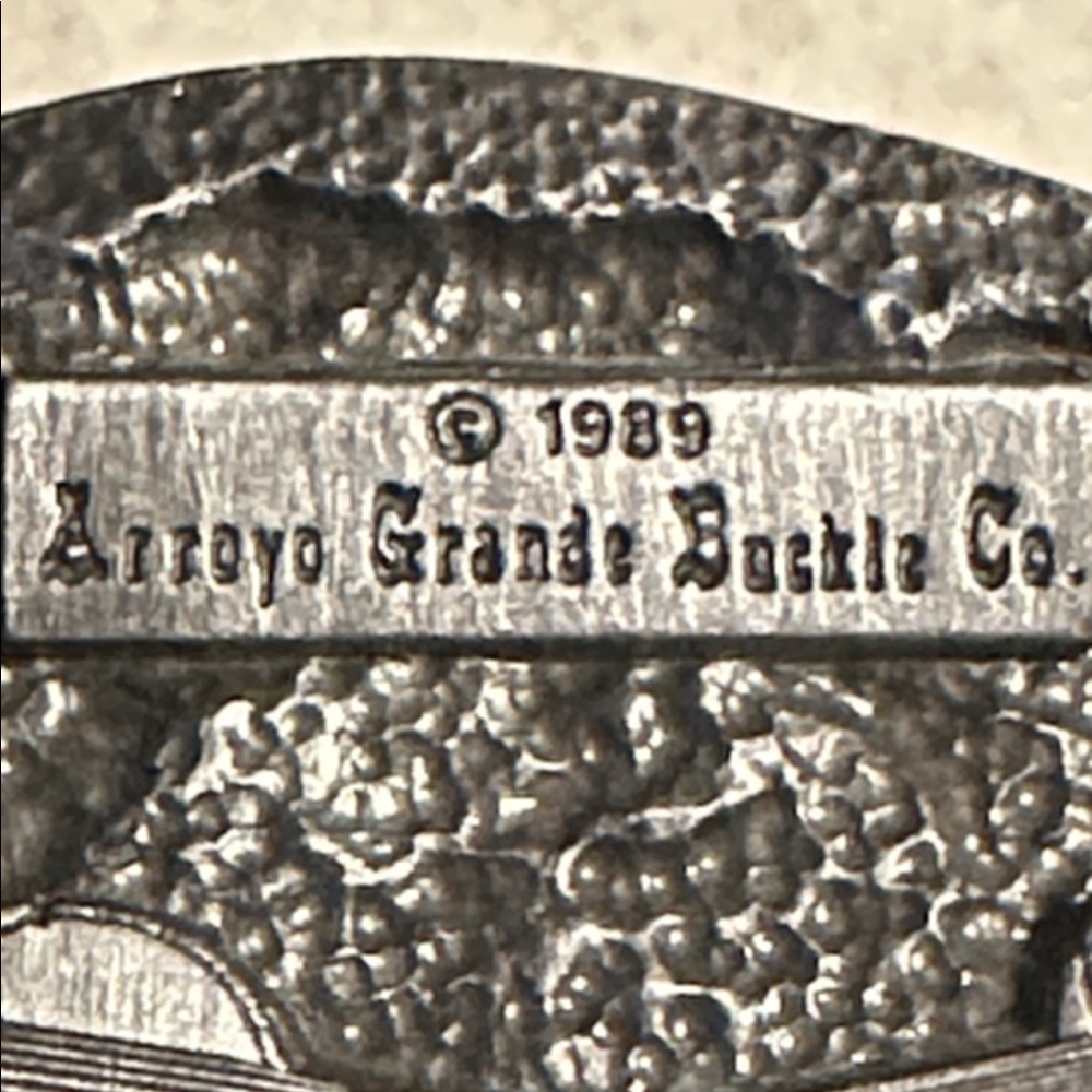 Brown tooled Leather western Belt with Country Music Buckle size 42 plus buckle - Picture 4 of 16